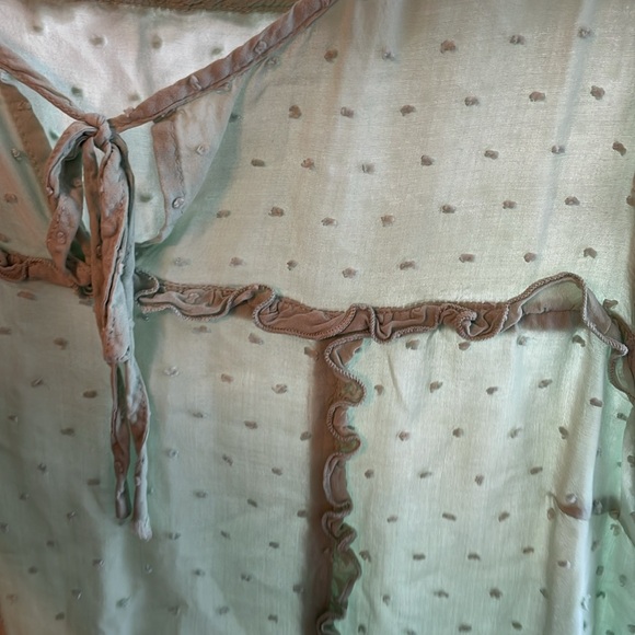 ModCloth Pale Green Ruffle Blouse - Picture 4 of 8
